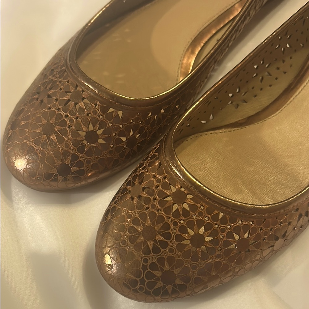 ANTONIO MELANI Copper Perforated Flats.   New Without Tags - Picture 3 of 7